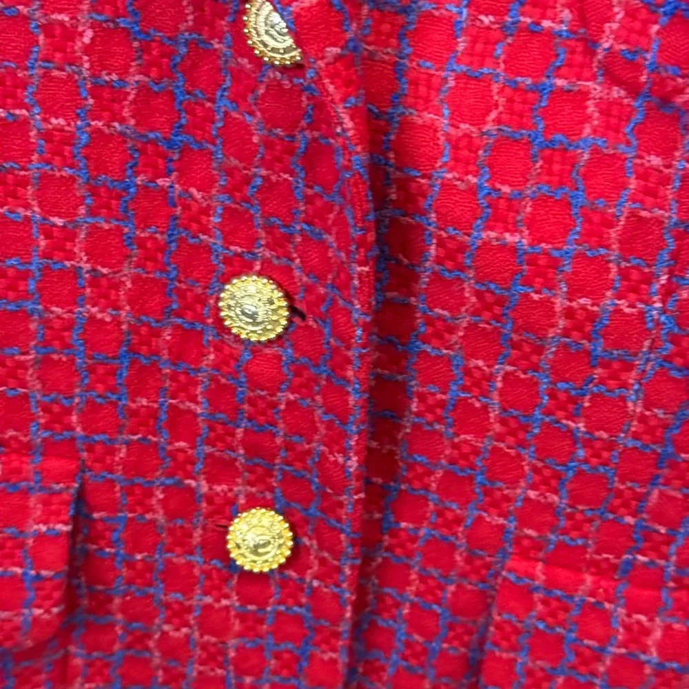Dior Red Women's Jacket & Skirt Set